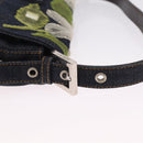 FENDI Mamma Baguette Shoulder Bag Denim Blue Silver Auth mr3235V-9
