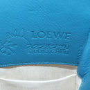 LOEWE Studio Ghibli Hammock Drawstring Bag Leather 2way Blue Gold Auth mr3237SM-23