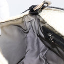 FENDI Mamma Baguette Shoulder Bag Wool Beige Silver Auth mr3241V-22
