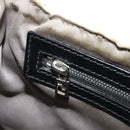 FENDI Mamma Baguette Shoulder Bag Wool Beige Silver Auth mr3241V-23