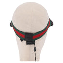 GUCCI Web Sherry Line Sun Visor L Black Auth mr3243-3