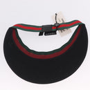 GUCCI Web Sherry Line Sun Visor L Black Auth mr3243-6