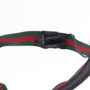 GUCCI Web Sherry Line Sun Visor L Black Auth mr3243-7