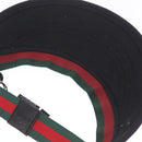 GUCCI Web Sherry Line Sun Visor L Black Auth mr3243-9