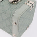 GUCCI GG Supreme Small Beauty Case PVC Light Blue Silver Auth mr3255V-9