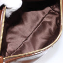 Miu Miu Shoulder Bag Patent Leather Brown Gold Auth mr3256V-17