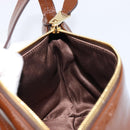 Miu Miu Shoulder Bag Patent Leather Brown Gold Auth mr3256V-18