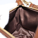 Miu Miu Shoulder Bag Patent Leather Brown Gold Auth mr3256V-19