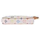 LOUIS VUITTON Multicolor Pochette Accessoires Pouch White M92649 LV Auth mr3258V-10