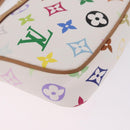 LOUIS VUITTON Multicolor Pochette Accessoires Pouch White M92649 LV Auth mr3258V-11
