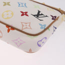 LOUIS VUITTON Multicolor Pochette Accessoires Pouch White M92649 LV Auth mr3258V-12
