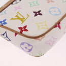 LOUIS VUITTON Multicolor Pochette Accessoires Pouch White M92649 LV Auth mr3258V-13