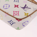 LOUIS VUITTON Multicolor Pochette Accessoires Pouch White M92649 LV Auth mr3258V-14