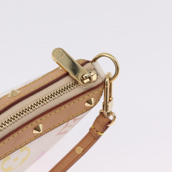 LOUIS VUITTON Multicolor Pochette Accessoires Pouch White M92649 LV Auth mr3258V