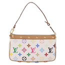 LOUIS VUITTON Multicolor Pochette Accessoires Pouch White M92649 LV Auth mr3258V-2