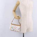 LOUIS VUITTON Multicolor Pochette Accessoires Pouch White M92649 LV Auth mr3258V-22