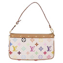 LOUIS VUITTON Multicolor Pochette Accessoires Pouch White M92649 LV Auth mr3258V-3
