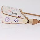 LOUIS VUITTON Multicolor Pochette Accessoires Pouch White M92649 LV Auth mr3258V-4