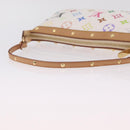 LOUIS VUITTON Multicolor Pochette Accessoires Pouch White M92649 LV Auth mr3258V-7