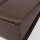 BURBERRY Hand Bag Leather Brown Gold Auth mr3260A-10