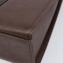 BURBERRY Hand Bag Leather Brown Gold Auth mr3260A-12