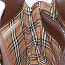 BURBERRY Hand Bag Leather Brown Gold Auth mr3260A-16