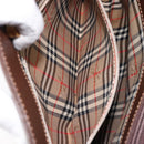 BURBERRY Hand Bag Leather Brown Gold Auth mr3260A-19