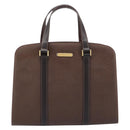 BURBERRY Hand Bag Leather Brown Gold Auth mr3260A-2