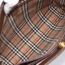 BURBERRY Hand Bag Leather Brown Gold Auth mr3260A-22