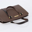 BURBERRY Hand Bag Leather Brown Gold Auth mr3260A-6