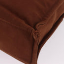HERMES New Fourre Tout PM Hand Bag Canvas Brown Silver Auth mr3264-11