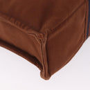 HERMES New Fourre Tout PM Hand Bag Canvas Brown Silver Auth mr3264-12