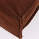HERMES New Fourre Tout PM Hand Bag Canvas Brown Silver Auth mr3264-13