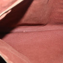 HERMES New Fourre Tout PM Hand Bag Canvas Brown Silver Auth mr3264-20