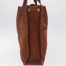 HERMES New Fourre Tout PM Hand Bag Canvas Brown Silver Auth mr3264-4