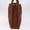 HERMES New Fourre Tout PM Hand Bag Canvas Brown Silver Auth mr3264-5