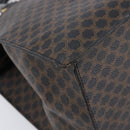 CELINE Macadam Canvas Hand Bag PVC Leather Black Gold Auth mr3265-11
