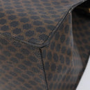CELINE Macadam Canvas Hand Bag PVC Leather Black Gold Auth mr3265-12