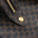 CELINE Macadam Canvas Hand Bag PVC Leather Black Gold Auth mr3265-14