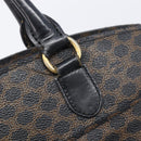 CELINE Macadam Canvas Hand Bag PVC Leather Black Gold Auth mr3265-15