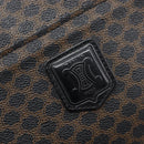 CELINE Macadam Canvas Hand Bag PVC Leather Black Gold Auth mr3265-16
