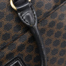CELINE Macadam Canvas Hand Bag PVC Leather Black Gold Auth mr3265-17