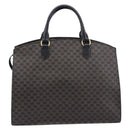 CELINE Macadam Canvas Hand Bag PVC Leather Black Gold Auth mr3265-3