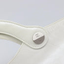 CHANEL Hand Bag Leather White Silver CC Auth mr3267A-14