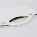 CHANEL Hand Bag Leather White Silver CC Auth mr3267A-7
