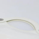 CHANEL Hand Bag Leather White Silver CC Auth mr3267A-8