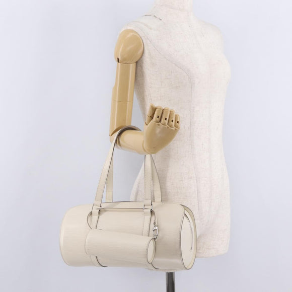 LOUIS VUITTON Epi Soufflot Hand Bag White LV Auth mr3268A