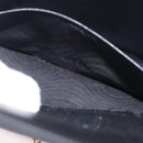 PRADA Chain Shoulder Bag Leather Black Gold Auth mr3271-21