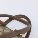 GUCCI GG Supreme Web Sherry Line Boston Bag PVC Beige Gold 40 02 006 Auth mr3273-8