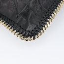 MCM Clutch Bag Leather Black Gold Auth mr3274A-11
